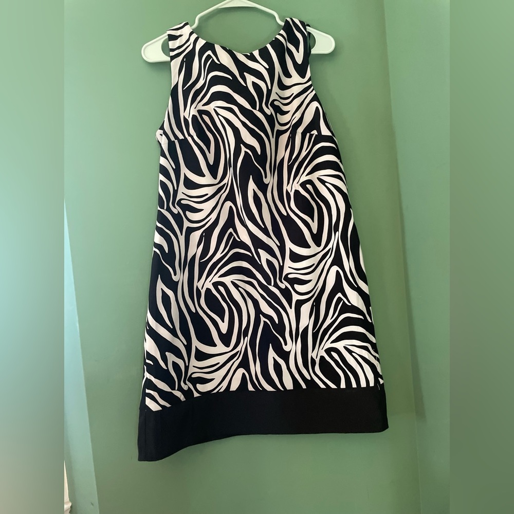 AGB Dress. Sleeveless Women-Size 14 zebra print, midi dress A 3 - Picture 1 of 5